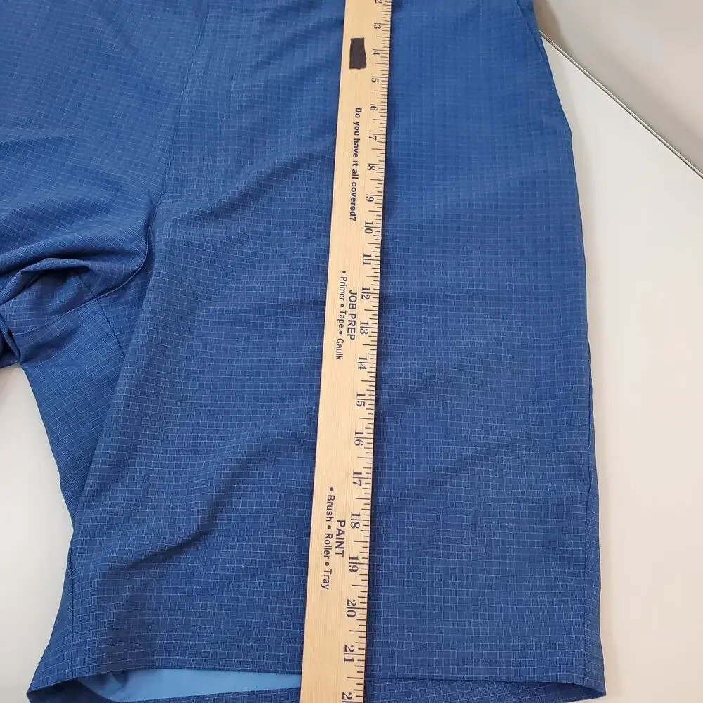 Jack Nicklaus Mens Size 40 Blue Weave Print Stretch Tech Golf Chino Shorts